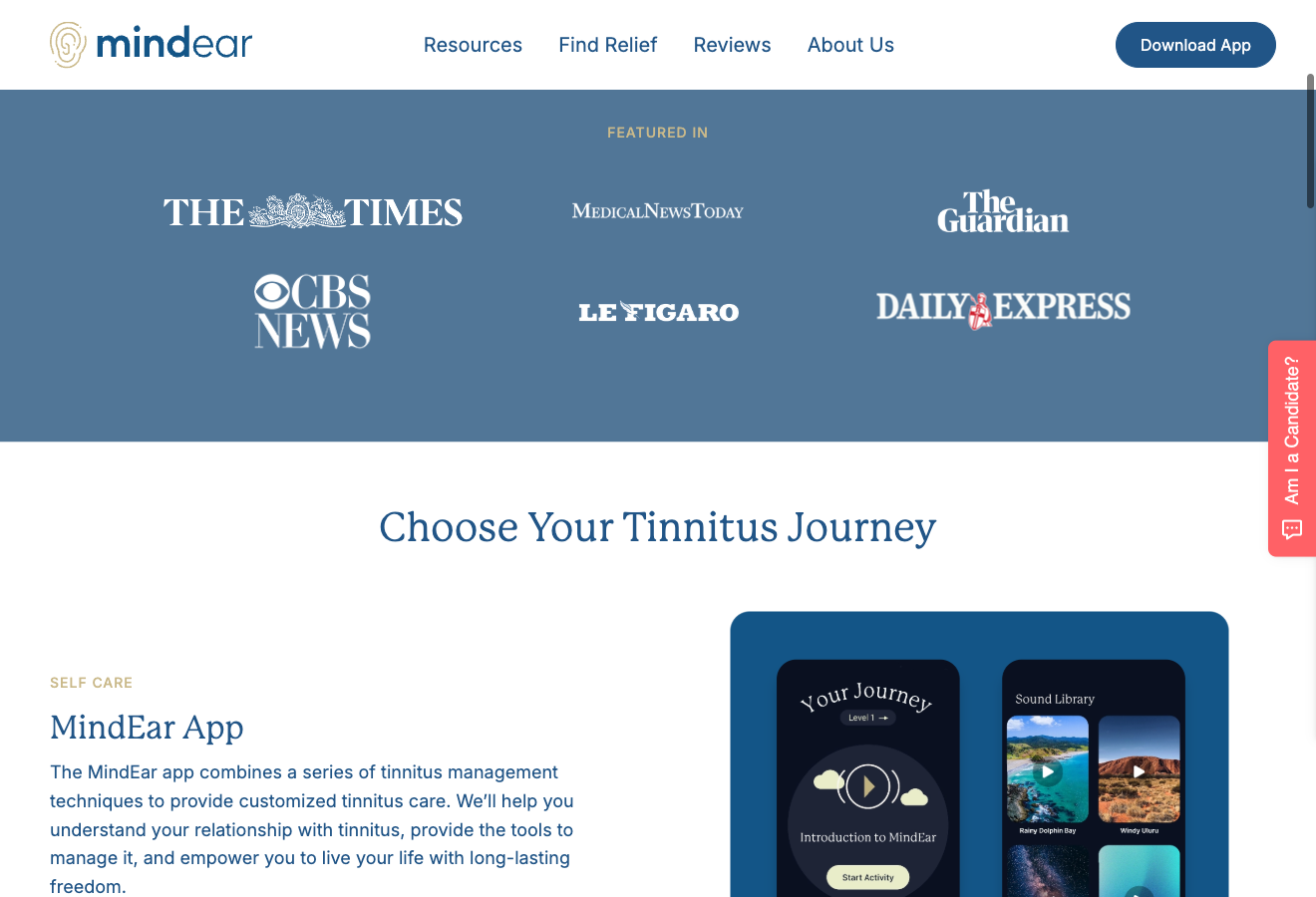 MindEar public product page