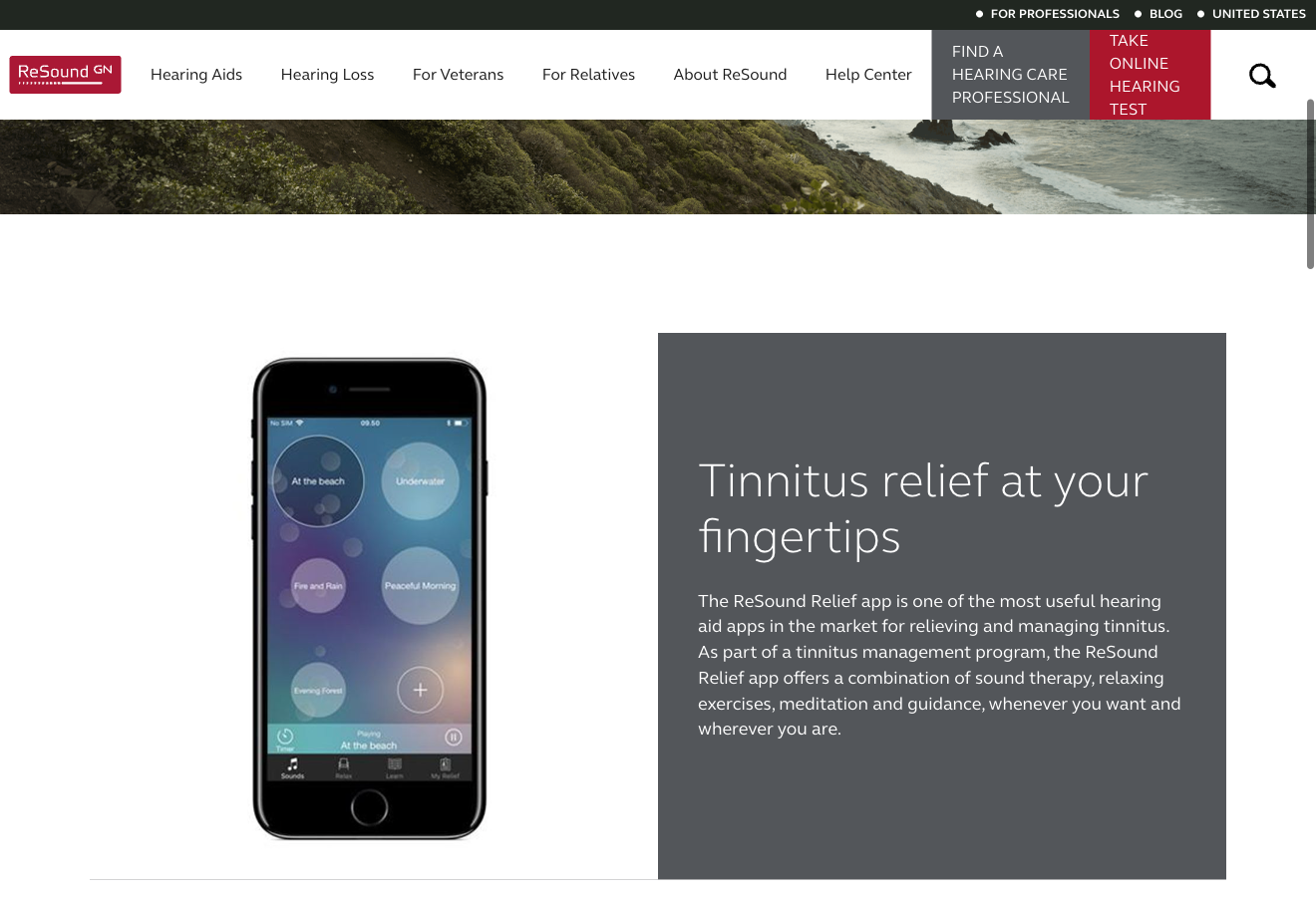 ReSound Relief public product page